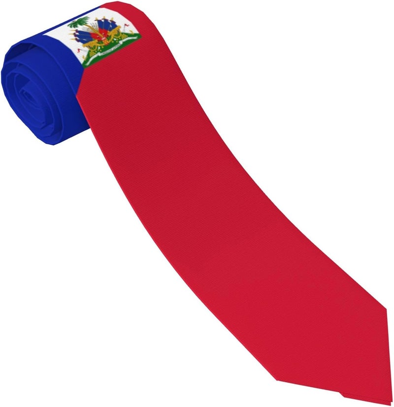 AKMCBSH National Flags Tie Comfortable Soft Novelty Necktie Unisex for Weddings Party Birthday Gift - Image 1